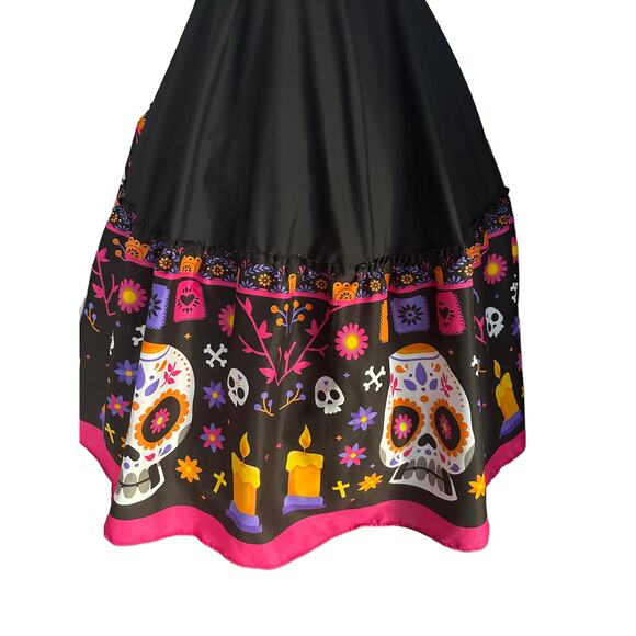 Mexican two piece day of the dead dress mexico todo corazon - Picture 8 of 11